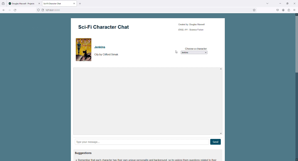 sci-fi chatbot demo